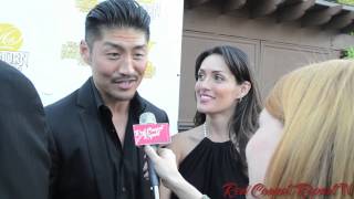 Brian Tee amp Mirelly Taylor at the 40th Annual SaturnAwards TheWolverine mirellytaylor BrianTee [upl. by Drewett367]