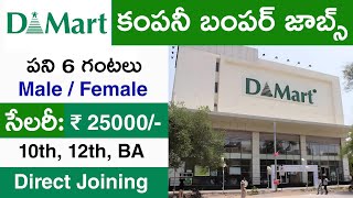 DMart లో జాబ్స్  Dmart Job vacancy 2023  Private Company job vacancy 2023 [upl. by Ashwin991]