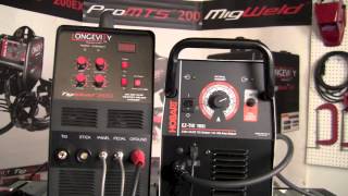 HOBART EZ TIG 165I vs LONGEVITY TIGWELD 200SX HEAD TO HEAD MACHINE CONTROLS COMPARISON REVIEW PART 1 [upl. by Yuht]