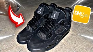 DHGATE JORDAN 4 REVIEW UPDATED 2024  Jordan 4 “Black Cat” From DHGate [upl. by Anirat]