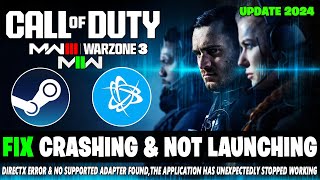 How to fix MW3 Warzone 3 Crashing amp Not Launching  Easy FIX   NEW UPDATE 2024 [upl. by Anayeek932]