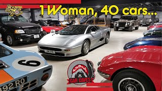 Private Car Cave Garage Tour  One womans £1m Toyota Jag XJ220 and 40 others [upl. by Mahda]