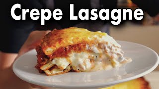 CREPE LASAGNE  Food Fusion ep3  How to make a LASAGNE without out any pasta sheets [upl. by Iegres966]