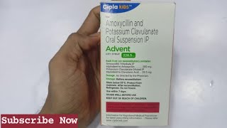 Advent Dry syrup  Amoxycillin amp potassium clavulanate Syrup [upl. by Rusel]