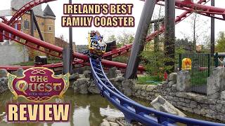 Quest Review Emerald Park Vekoma Family Boomerang  Irelands Best Family Coaster [upl. by Fiske]