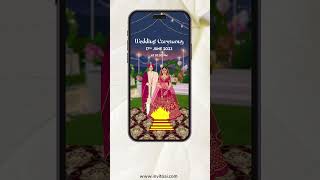 Digital Wedding Invitation Video  Online Animated Video Invitation Maker  AI1030 [upl. by Attekal]