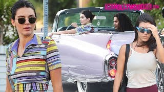 Kendall Jenner Takes Her Vintage Cadillac Out For A Spin With Kourtney Kardashian amp Luka Sabbat [upl. by Shauna]