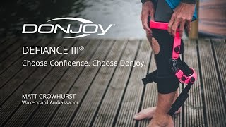 DonJoy Defiance Knee Brace  Matt Crowhurst  Wakeboard [upl. by Romelle693]