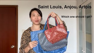 Goyard Tote indepth comparison Saint Louis vs Anjou vs Artois Size Construction Price Modshot [upl. by Enialed590]