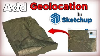 How to add geo location in sketchup  Sketchup geolocation  sketchup google maps  Geolocation [upl. by Wilhide479]