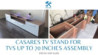 Meble Furniture EVORA TV Stand Assembly Casares TV Stand for TVs up to 76quot Assembly [upl. by Lupien]