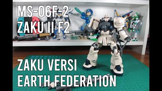 MS06F2 Zaku II F2 Versi Earth Federation Masih di Seri MG Stardust Memory [upl. by Ylecic]