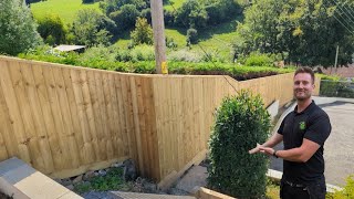 Installing a HUGE Fence On A TRICKY Slope [upl. by Marder]