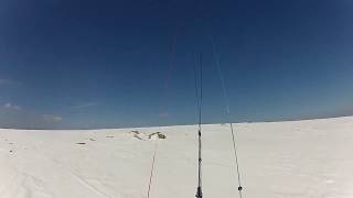 Snowkite  Mont Lozère sommet de Finiels  1699 M [upl. by Helaina]