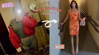 HOW I LOST 20 KGS IN 3 MONTHS [upl. by Lleddaw]