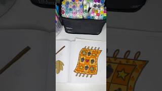 ASMR COLORING  BLANKET🧡voloftpublishingalcoholmarkers colorwithme coloring art asmr relax [upl. by Ihtac]