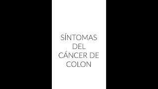 Síntomas del cáncer de colon [upl. by Nelhsa]