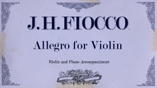 JHFiocco  Allegro for violin  Piano Accompaniment [upl. by Nnylsor896]