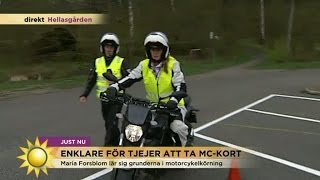 Här försöker TV4s reporter ta MCkort  Nyhetsmorgon TV4 [upl. by Naicad]