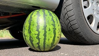 Crushing Crunchy amp Soft Things by Car  EXPERIMENT WATERMELON VS CAR [upl. by Yetta]