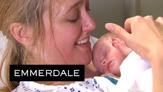 Emmerdale  Rebecca Gives Birth to a Baby Boy [upl. by Ecahc206]