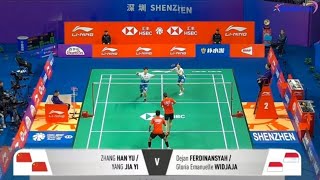 Zhang Han YuYang Jia Yi CHN vs Dejan FerdinansyahGloria WidjajaINA  R32 Li Ning China Masters [upl. by Limemann]