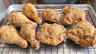 Crispy OvenBaked Fried Chicken  Its like Fried Chicken but baked  Healthier alternative [upl. by Haymo]