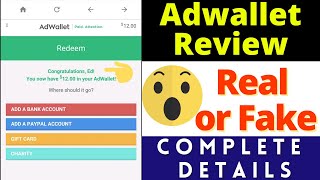 Adwallet Real or Fake  Adwallet App Review  Adwallet payment proof  Adwallet earn money  Reality [upl. by Letnom]