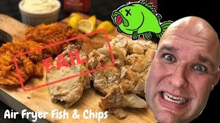 EPIC FAIL Air Fryer Fish and Chips Do Not Try This [upl. by Nahtanoy]