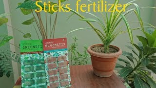 GREENSTIX All Purpose Plant food Sticks Organic fertilizer स्टीक फर्टीलाइजर Organic Gardening [upl. by Senior670]