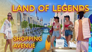 ANTALYA SHOPPING AVENUE THE LAND OF LEGENDS Walking tour Belek turkey antalya belek rixos [upl. by Kcoj]