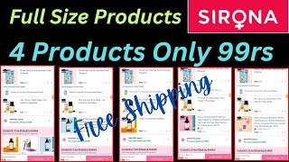 4 Products Only 99rs  Free Shipping🥳 Sirona Offers Today  Free Full Size Products [upl. by Alemrac218]