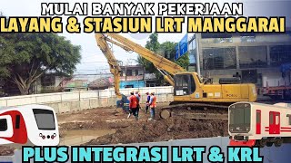 Mulai DIBANGUN PILAR amp STASIUN LRT Di MANGGARAI  Gunakan JPO INTEGRASI HALTE amp KRL MANGGARAI [upl. by Okia]