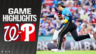 Nationals vs Phillies Game Highlights 81624  MLB Highlights [upl. by Seraphina]