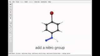 CHEM 344 WebMO Building pNitro Arenium cation of Bromobenzene [upl. by Srevart917]