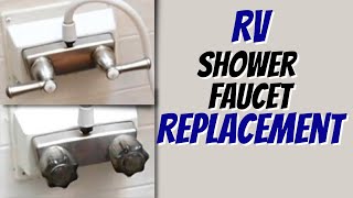 We Had a Leak Shower Valve Replacement  How to Replace a RV Shower Faucet  DIY [upl. by Sandell]