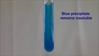 Cation Test Test for Copper II ion with Sodium Hydroxide Solution [upl. by Stock]