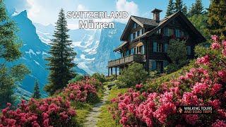 Discovering Murren 🇨🇭 A Swiss Village Walking Tour in Enchanting Switzerland  Relaxing 4k video [upl. by Welton]