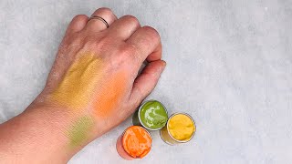 How to make Yellow Orange Green Color Correctors  تصنيع مكياج [upl. by Daffodil]