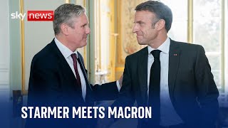 Labour leader Sir Keir Starmer has private meeting with Emmanuel Macron in France [upl. by Rahman722]