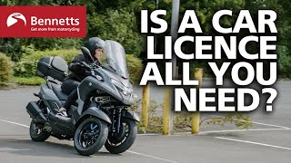 Can you ride the Yamaha Tricity 300 with just a car licence  Full Review [upl. by Jannel]