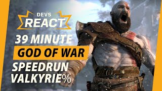 God of War 2018 Developers React to Incredible Valkyrie Speedrun [upl. by Medardas]