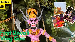 Happy Diwali 🪔  Goa Pe Meri First Diwali 🪔 Narkasur In Goa  Best Narkasur’s 2024 Vlogs No13🪔 [upl. by Raynell]