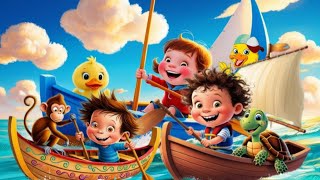 Row row row your boat rowrowrowyourboat kidsvideo [upl. by Lieno]