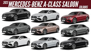 2023 MercedesBenz AClass Saloon  All Color Options  Images  AUTOBICS [upl. by Cristabel917]