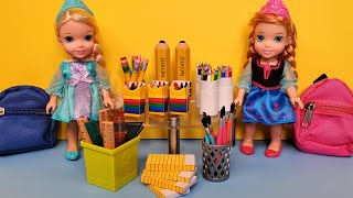 School supplies shopping  Elsa amp Anna toddlers  Barbie [upl. by Shannon12]