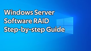 How to setup Software RAID on Windows Server using Disk Management [upl. by Nuy]