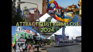 Attractielijst kermis Oss 2024 [upl. by Ecinev939]