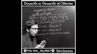 Oxyacids or oxoacids of Chlorine Acidic strength of oxyacids resonating structure jeeneet shorts [upl. by Enailil799]