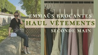 MES TROUVAILLES SECONDE MAIN Emmaüs Brocantes HAUL VETEMENTS [upl. by Anoj]